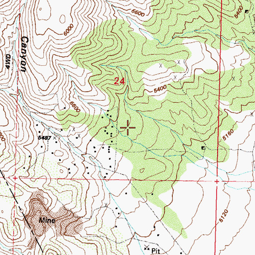 Topographic Map of Mound House Mining District, NV