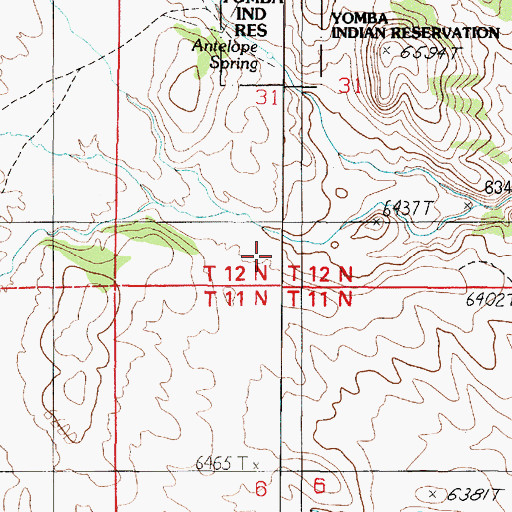 Topographic Map of Antelope Wash, NV