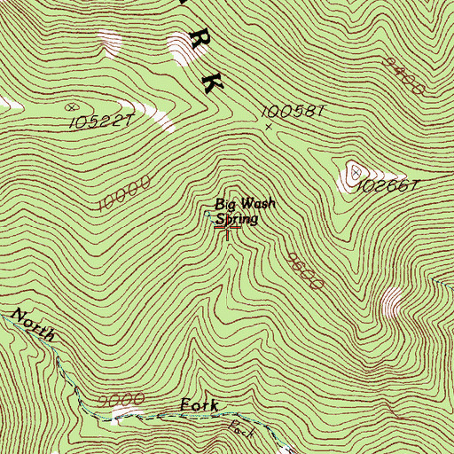 Topographic Map of Baker Shoshone Trail, NV