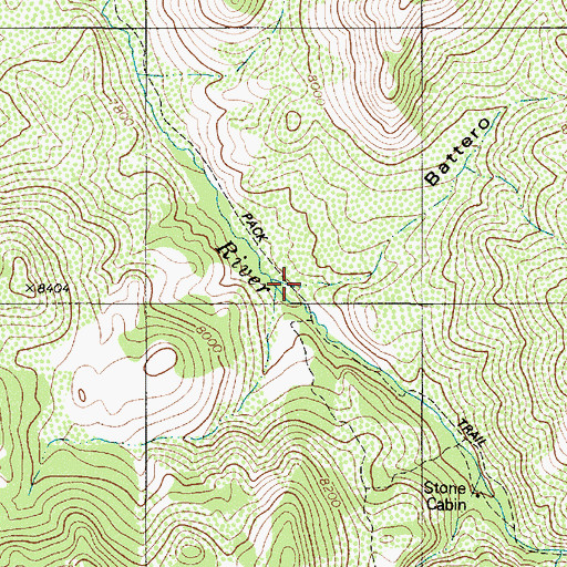 Topographic Map of Battero Canyon, NV