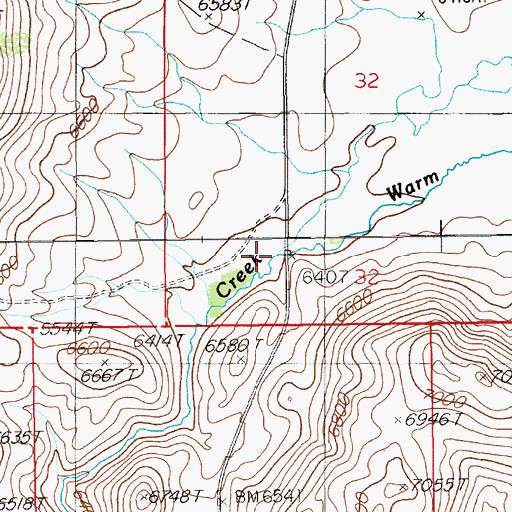 Topographic Map of Chicken Creek, NV