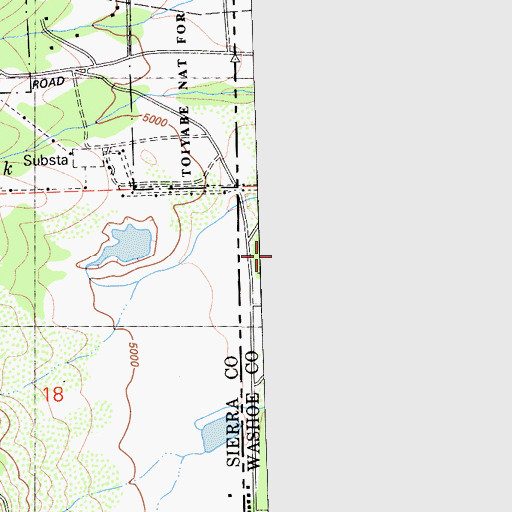 Topographic Map of Coldron Ditch, NV