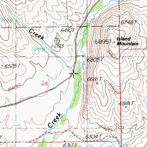 Topographic Map of Dora Creek, NV