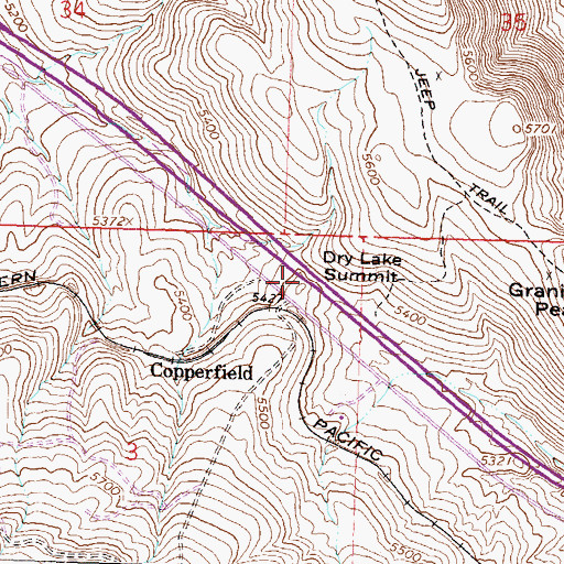 Topographic Map of Dry Lake Summit, NV
