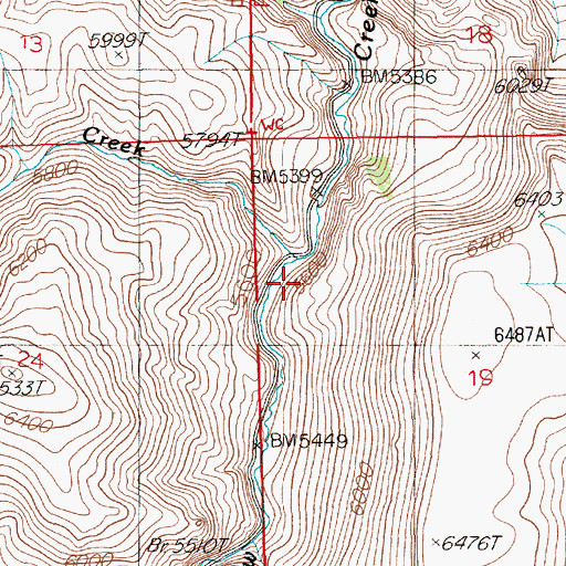 Topographic Map of Indian Johnnie Creek, NV