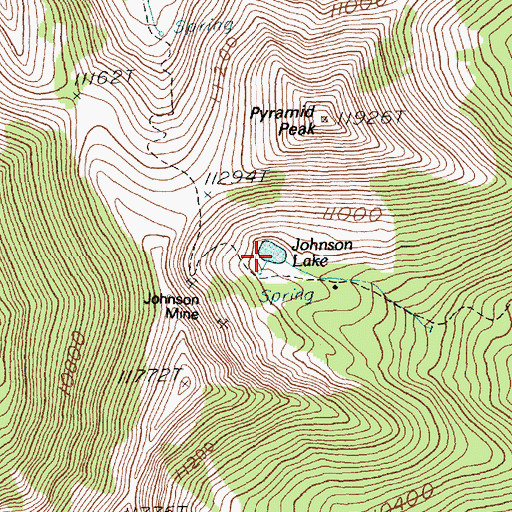 Topographic Map of Johnson Lake, NV