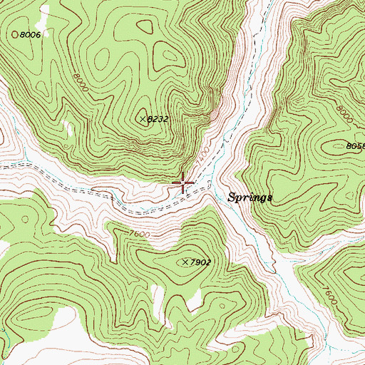 Topographic Map of Mud Spring Canyon, NV