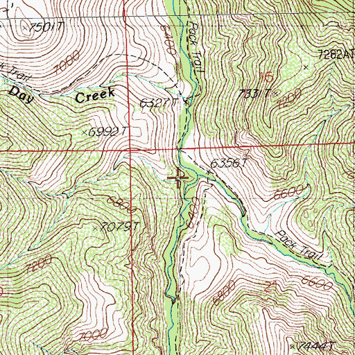 Topographic Map of Slide Creek, NV