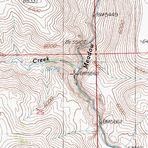 Topographic Map of Telephone Creek, NV