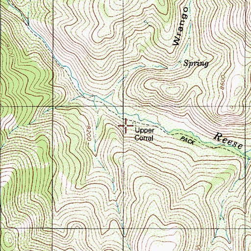 Topographic Map of Upper Corral, NV