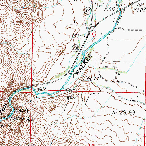 Topographic Map of Wilson Canyon, NV