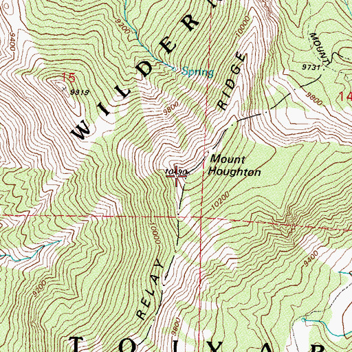 Topographic Map of Relay Ridge, NV
