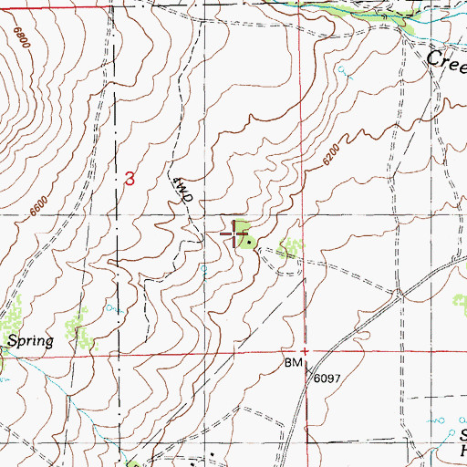 Topographic Map of Meyers Ranch, NV