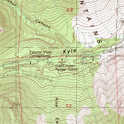 Topographic Map of Kyles Saw Mill (historical), NV
