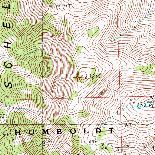 Topographic Map of Queen Spring Mountain, NV