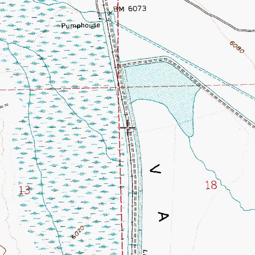 Topographic Map of 171 Ac Pond-McGill Dam, NV