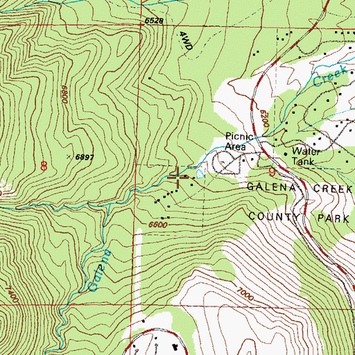 Topographic Map of Camp Fire Girls Camp, NV