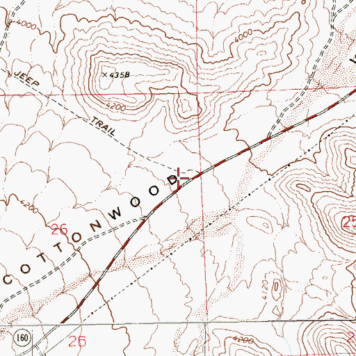 Topographic Map of Rose Tank (historical), NV
