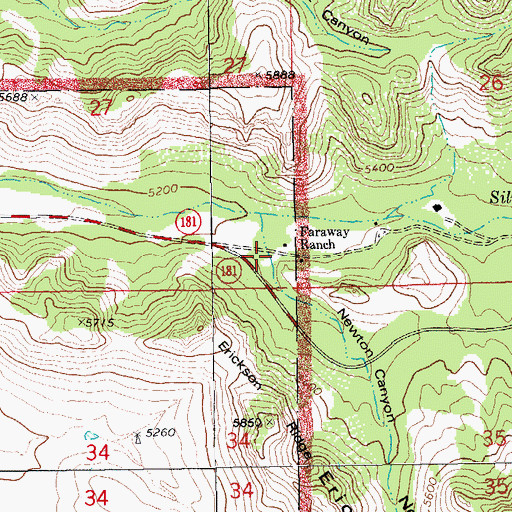 Topographic Map of Newton Canyon, AZ