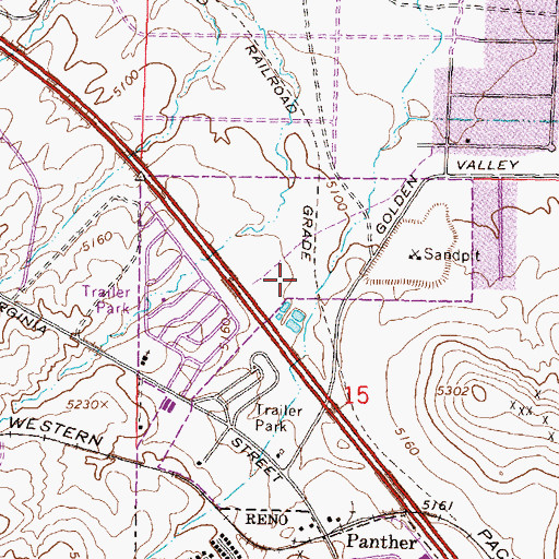 Topographic Map of Sierra Post Office, NV