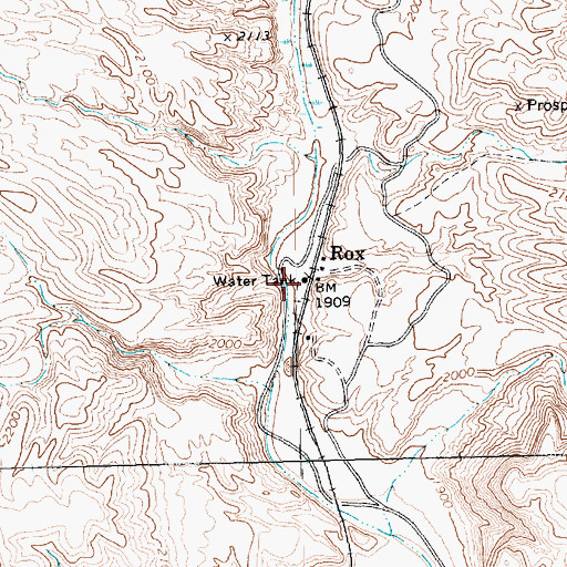 Topographic Map of Rox Post Office (historical), NV