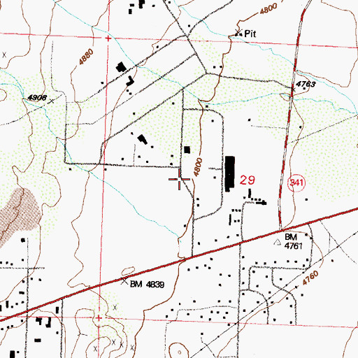 Topographic Map of KDXA-AM (Virginia City), NV