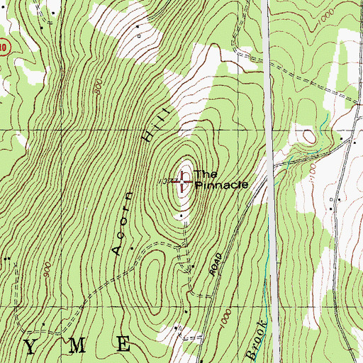 Topographic Map of Acorn Hill, NH