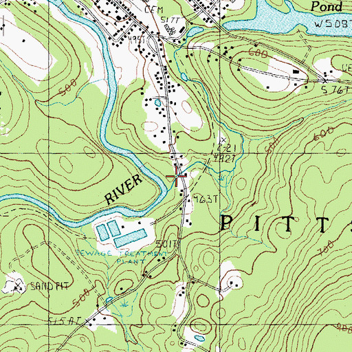 Topographic Map of Berry Pond Brook, NH