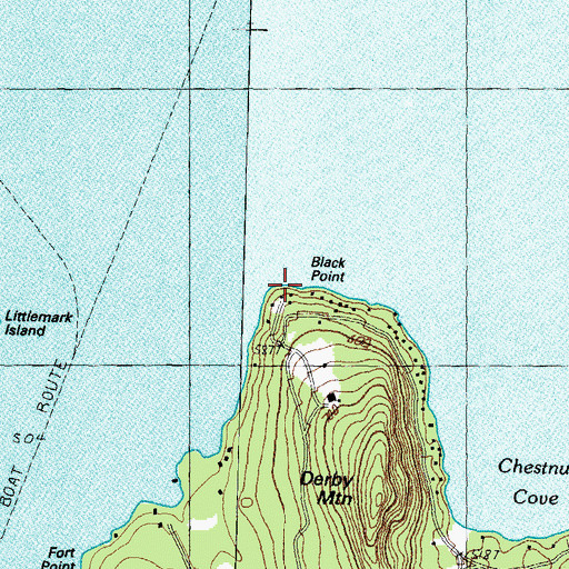 Topographic Map of Black Point, NH