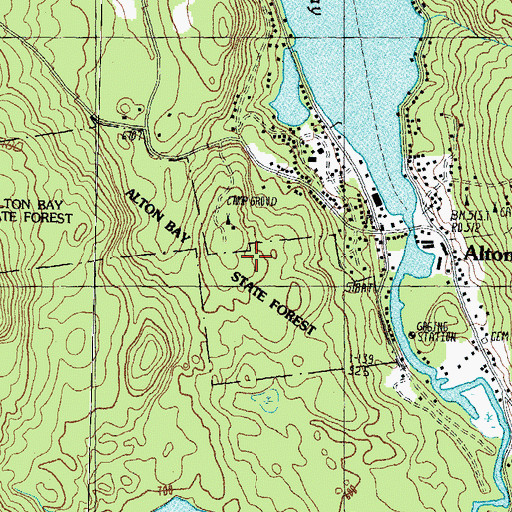 Topographic Map of Camp Advenchur, NH
