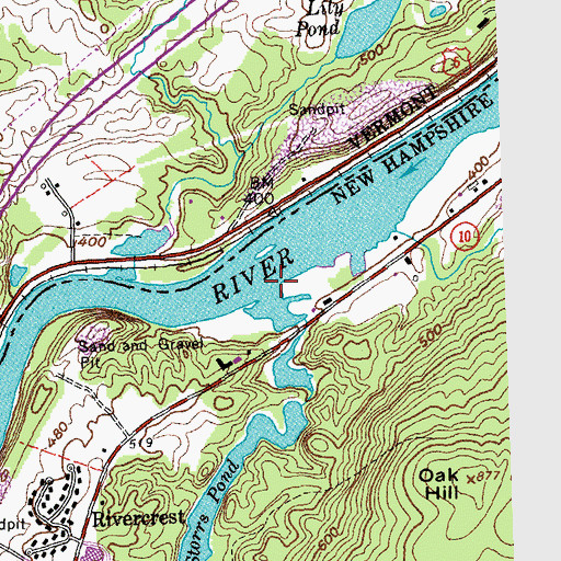 Topographic Map of Camp Brook, NH