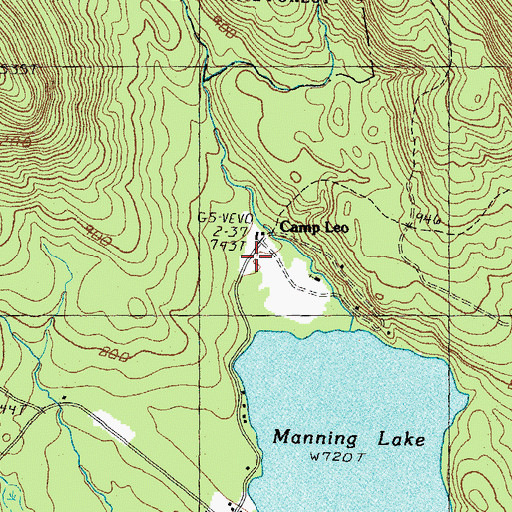 Topographic Map of Camp Leo, NH