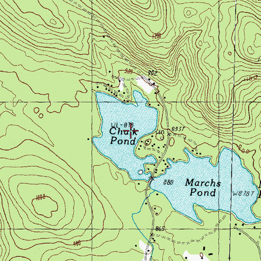 Topographic Map of Chalk Pond, NH