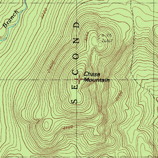 Topographic Map of Chase Mountain, NH