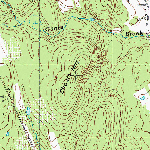 Topographic Map of Choate Hill, NH
