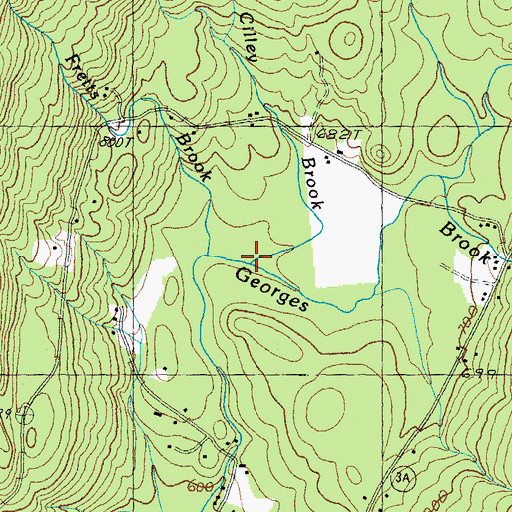 Topographic Map of Cilley Brook, NH