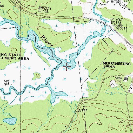 Topographic Map of Coffin Brook, NH