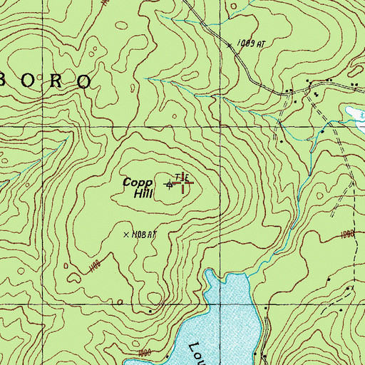 Topographic Map of Copp Hill, NH