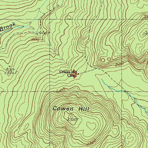 Topographic Map of Cowen Hill Camp, NH