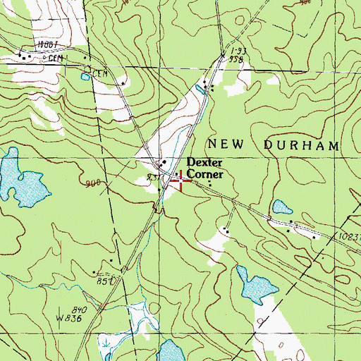 Topographic Map of Dexter Corner, NH