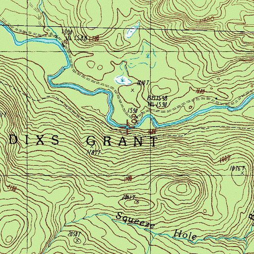 Topographic Map of Dixie Dam, NH