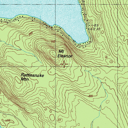 Topographic Map of Mount Eleanor, NH
