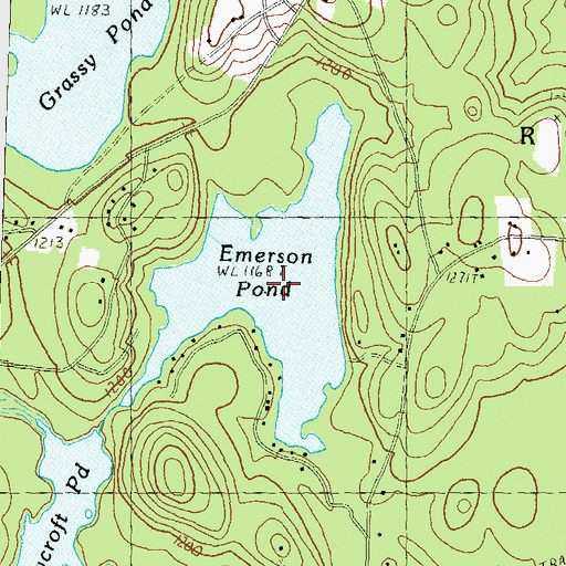 Topographic Map of Emerson Pond, NH