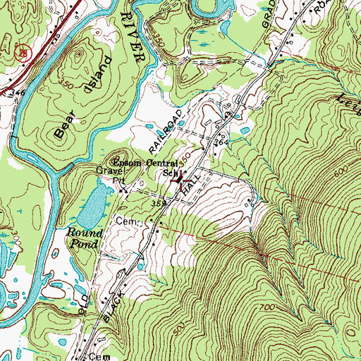 Topographic Map of Epsom Central School, NH