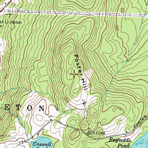 Topographic Map of Foster Hill, NH