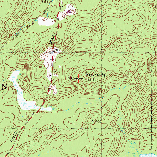 Topographic Map of French Hill, NH
