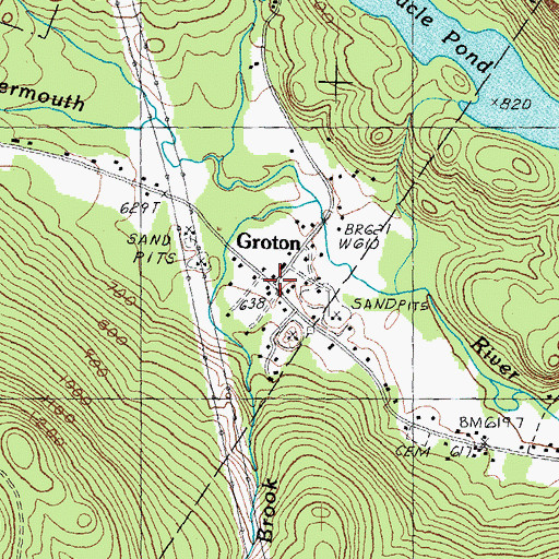 Topographic Map of Groton, NH