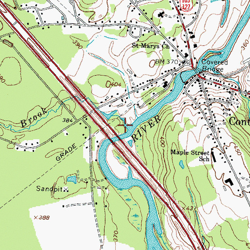 Topographic Map of Hardy Spring Brook, NH