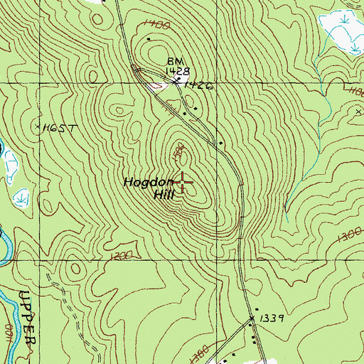 Topographic Map of Hodgdon Hill, NH