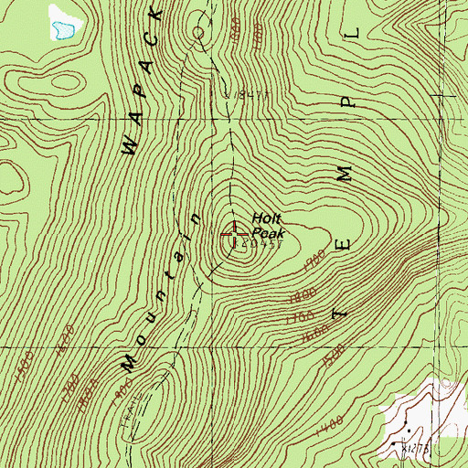 Topographic Map of Holt Peak, NH